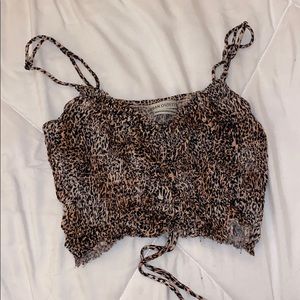 Urban Outfitters Cheetah Print crop top.